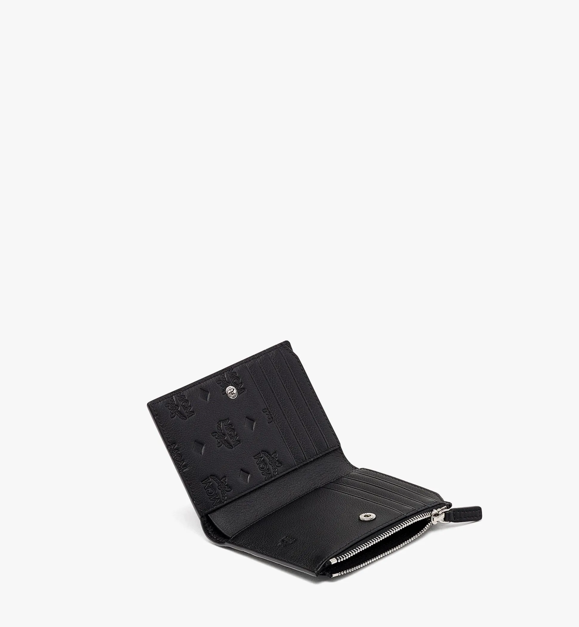 Aren Gefaltete Lederbrieftasche Mit Mcm-Monogramm Und Kartenfachern