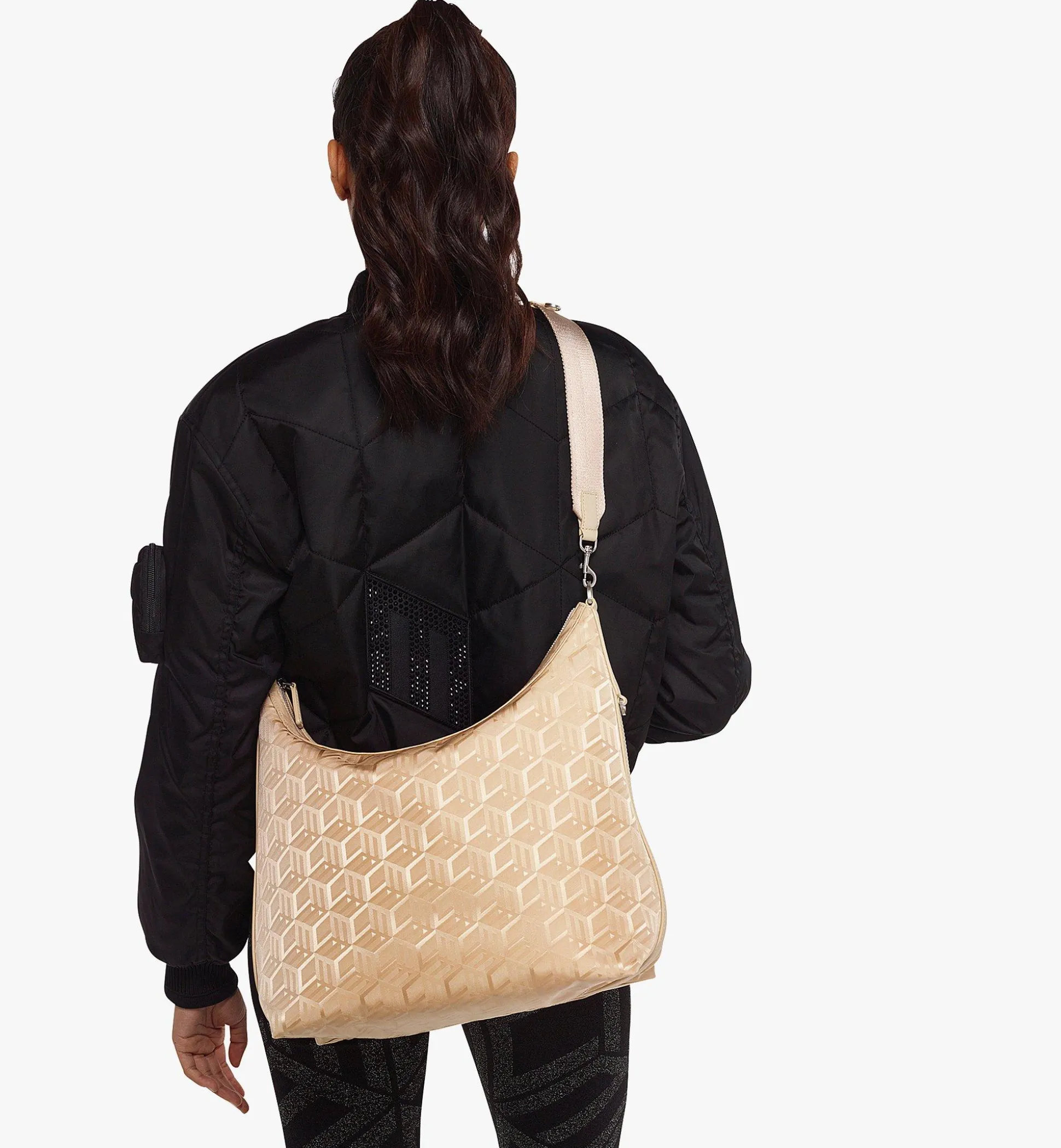 Aren Hobo Aus Jacquardgewebtem Nylon Mit Cubic-Monogramm