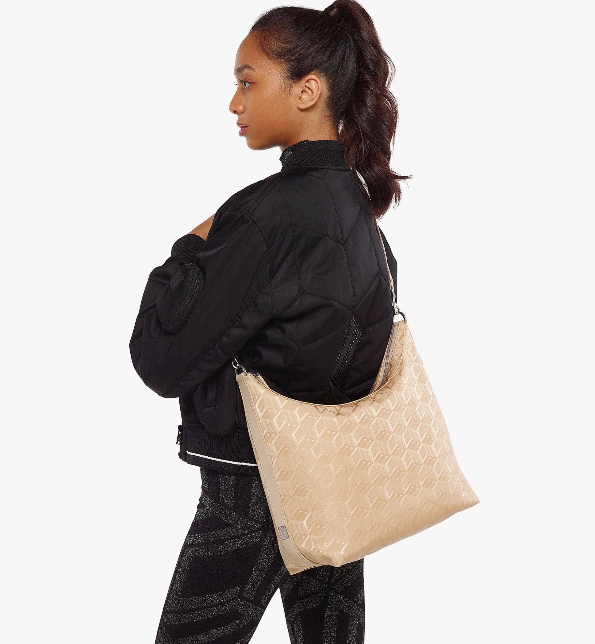 Aren Hobo Aus Jacquardgewebtem Nylon Mit Cubic-Monogramm