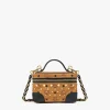 Aren Kosmetiktasche In Visetos Mit Goldenen Nieten
