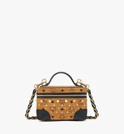 Aren Kosmetiktasche In Visetos Mit Goldenen Nieten