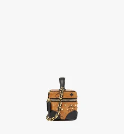 Aren Kosmetiktasche In Visetos Mit Goldenen Nieten