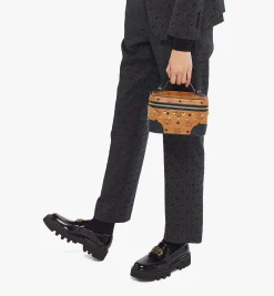Aren Kosmetiktasche In Visetos Mit Goldenen Nieten