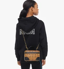 Aren Kosmetiktasche In Visetos Mit Goldenen Nieten