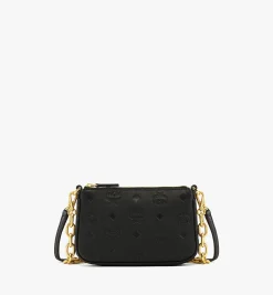 Aren Pouch Aus Gepragtem Leder Mit Reissverschluss Und Monogramm