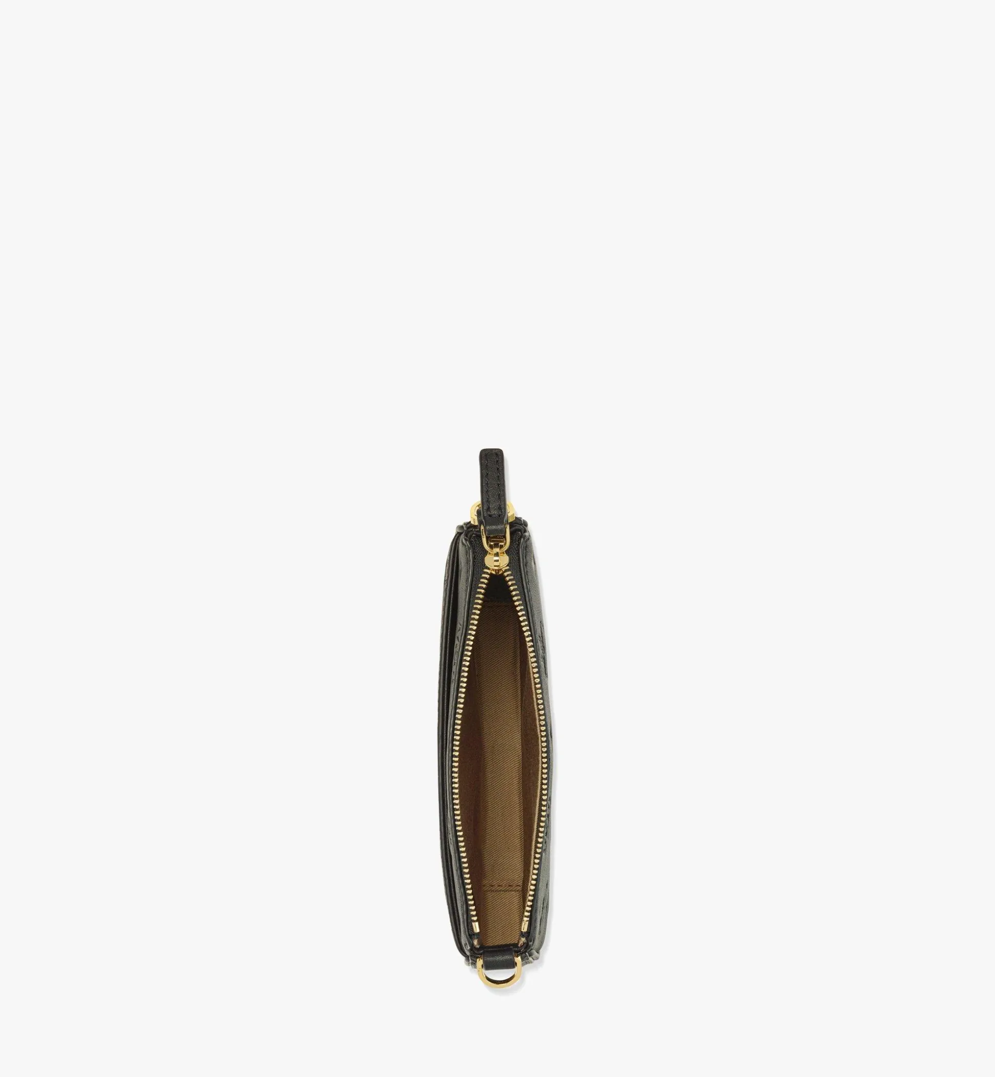 Aren Pouch Aus Gepragtem Leder Mit Reissverschluss Und Monogramm