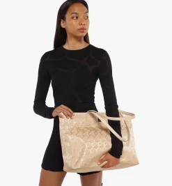 Aren Shopper Aus Jacquardgewebtem Nylon Mit Cubic-Monogramm
