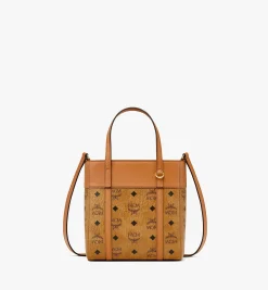 Aren Shopper Mit Reissverschluss Oben In Visetos Leder-Mix