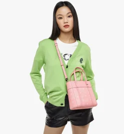 Aren Shopper Mit Reissverschluss Oben In Visetos Leder-Mix