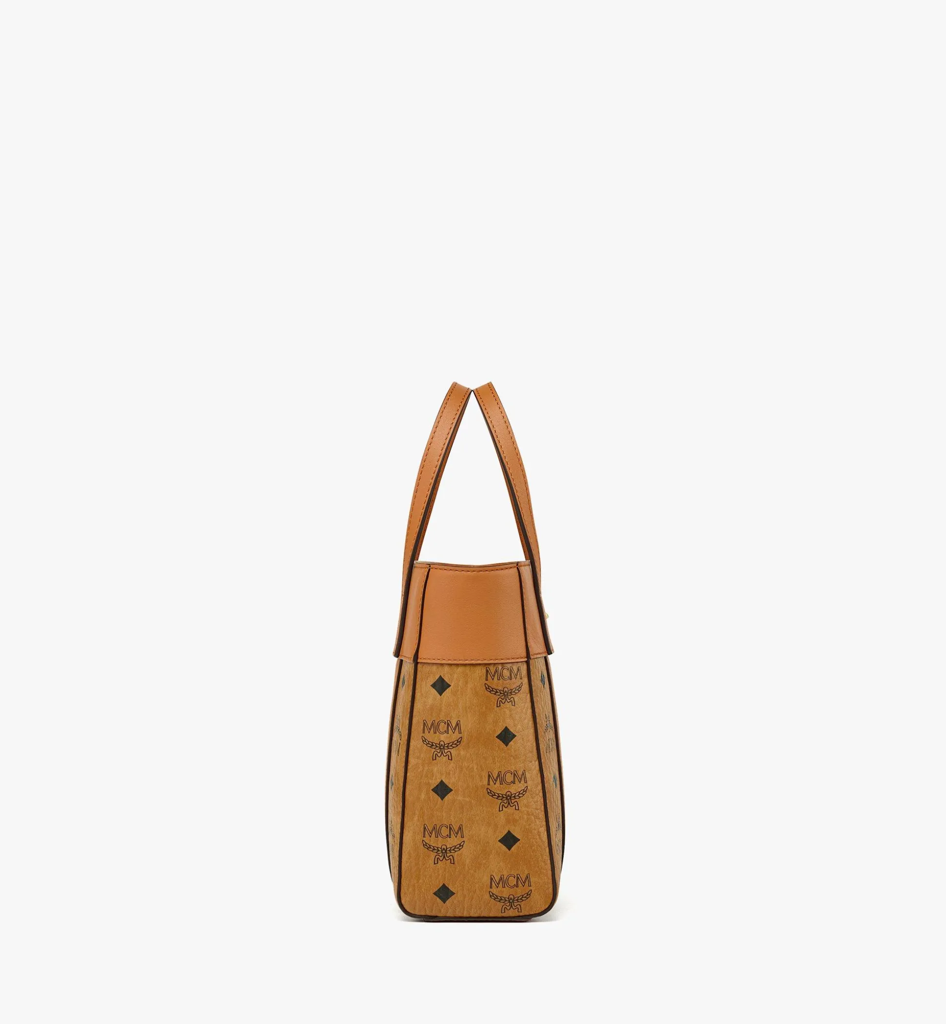 Aren Shopper Mit Reissverschluss Oben In Visetos Leder-Mix
