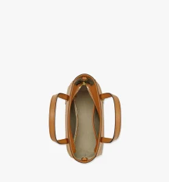 Aren Shopper Mit Reissverschluss Oben In Visetos Leder-Mix