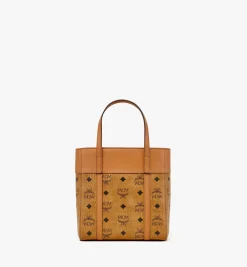 Aren Shopper Mit Reissverschluss Oben In Visetos Leder-Mix