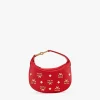 Aren Sichelformige Hobo Aus Leder Mit Gold-Monogramm