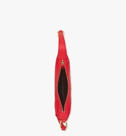 Aren Sichelformige Hobo Aus Leder Mit Gold-Monogramm