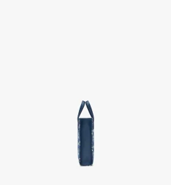 Aren Tragetasche In Vintage Denim Jacquard