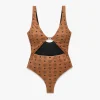 Badeanzug Mit Monogramm-Print