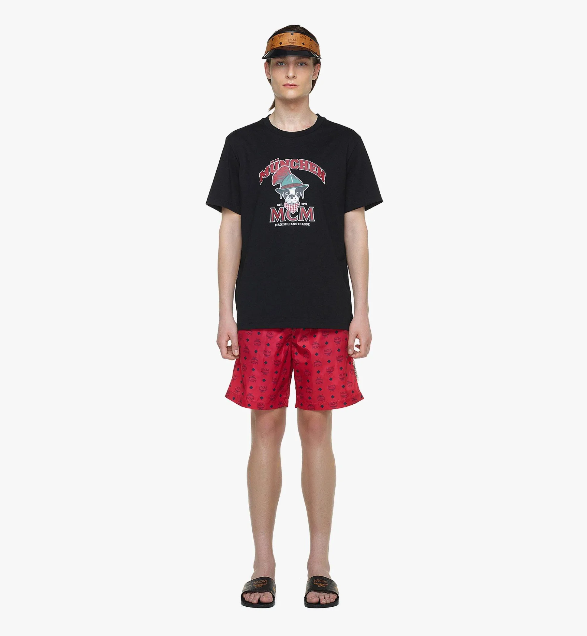 Badehose Mit Monogramm-Print