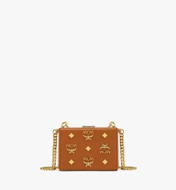 Berlin Umhangetasche Aus Leder Mit Gold-Monogramm