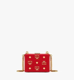 Berlin Umhangetasche Aus Leder Mit Gold-Monogramm