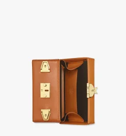 Berlin Umhangetasche Aus Leder Mit Gold-Monogramm