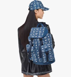 Brandenburg Rucksack In Vintage Denim Jacquard