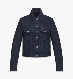 Denim-Jacke Mit Cubic-Monogramm Fur Damen