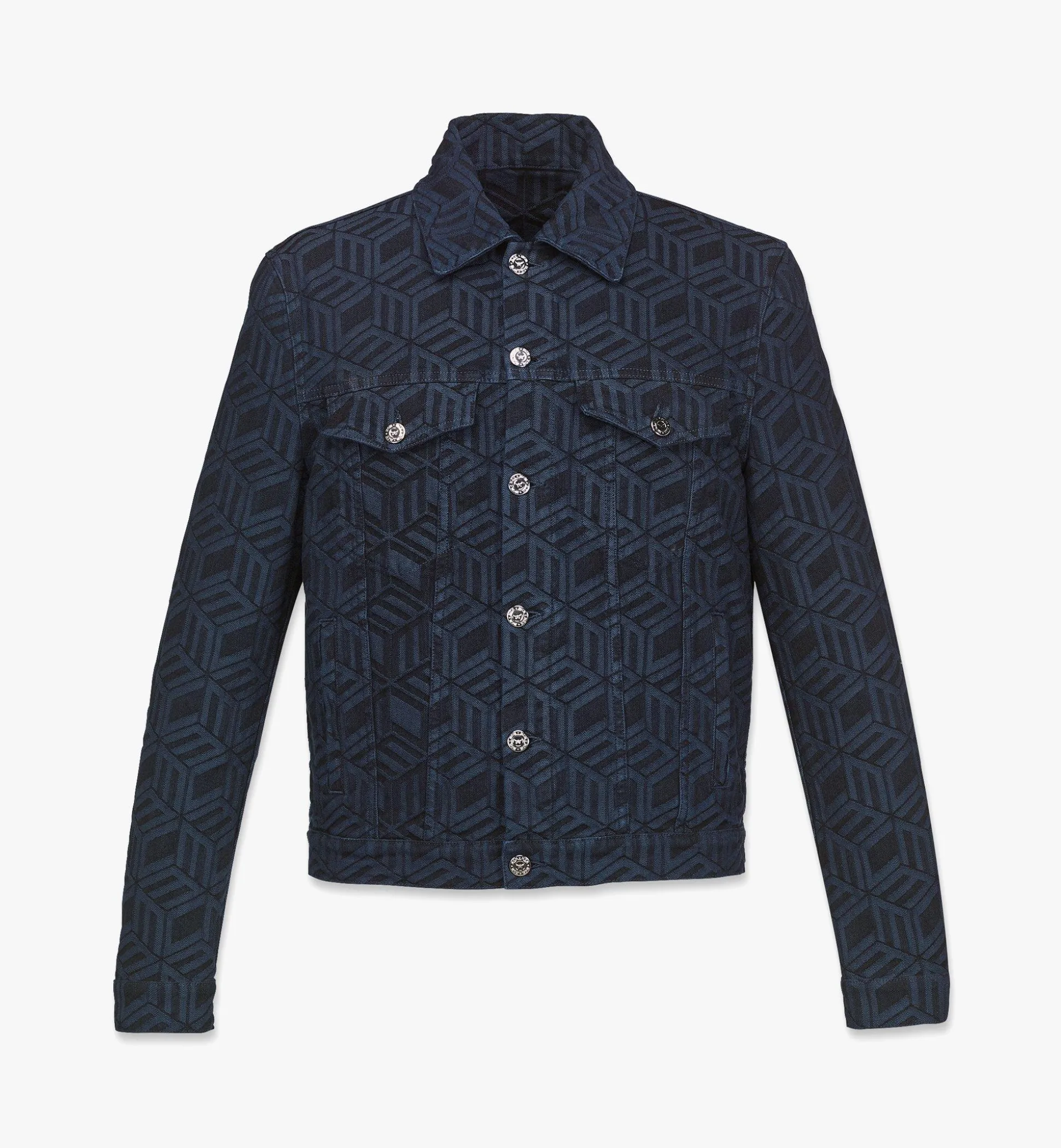 Denim-Jacke Mit Cubic-Monogramm Fur Herren