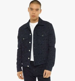 Denim-Jacke Mit Cubic-Monogramm Fur Herren