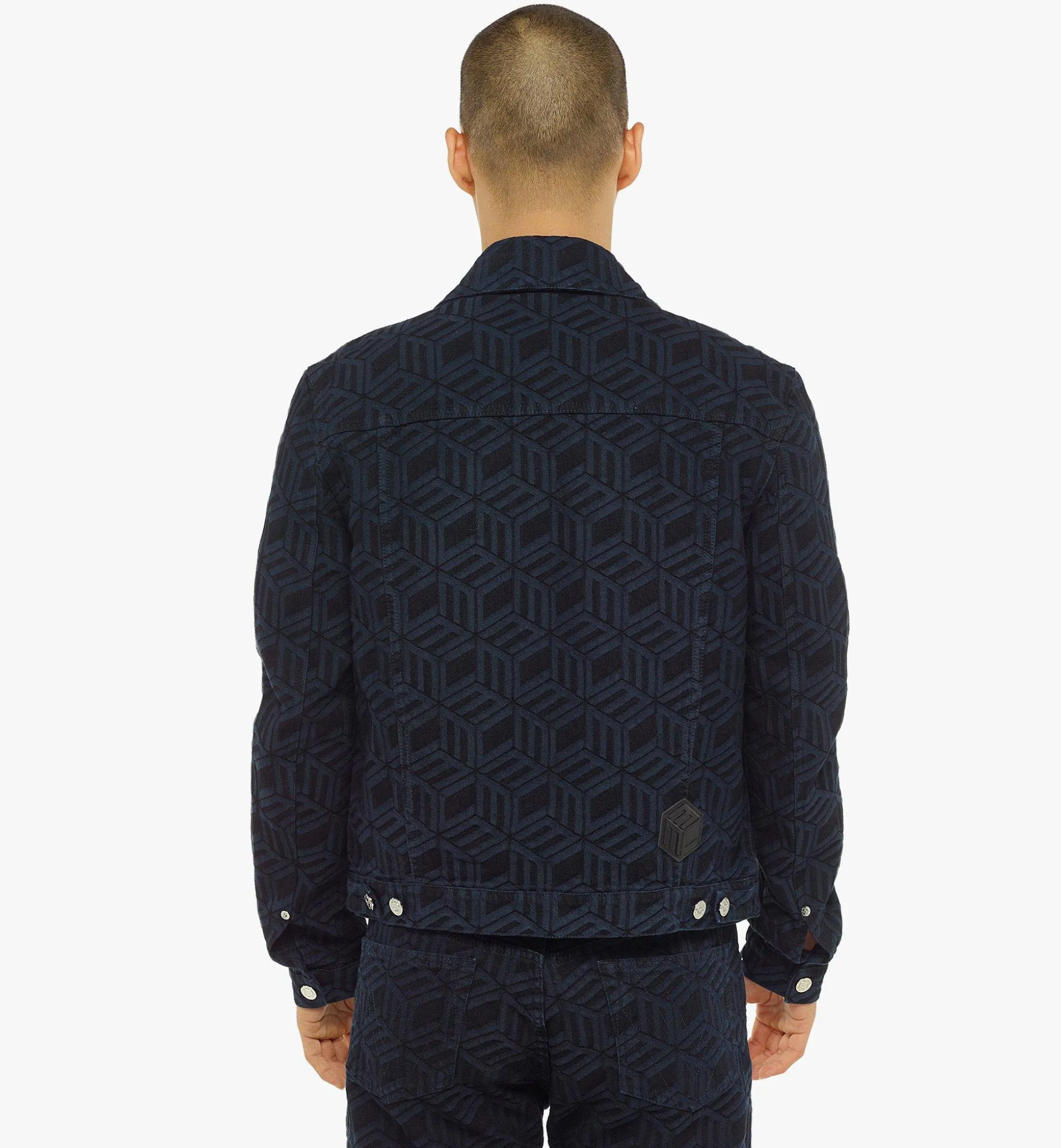 Denim-Jacke Mit Cubic-Monogramm Fur Herren