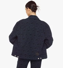 Denim-Jacke Mit Cubic-Monogramm Fur Damen
