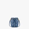 Dessau Kordelzugtasche In Vintage Denim Jacquard