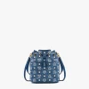 Dessau Kordelzugtasche In Vintage Denim Jacquard