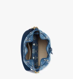 Dessau Kordelzugtasche In Vintage Denim Jacquard