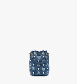 Dessau Kordelzugtasche In Vintage Denim Jacquard