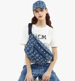 Fursten Gürteltasche In Vintage Denim Jacquard