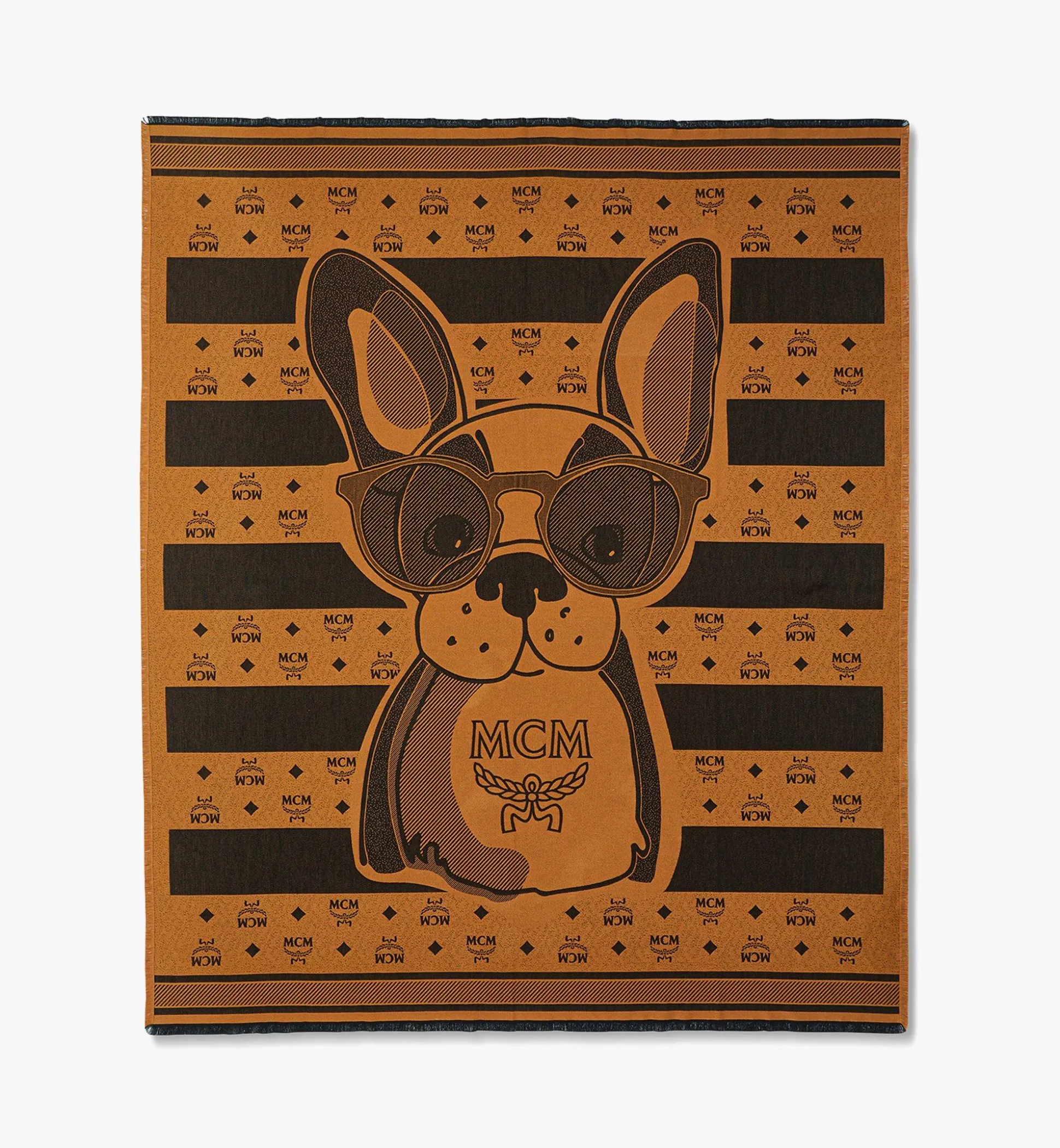 Jacquardgewebte Stranddecke M Pup
