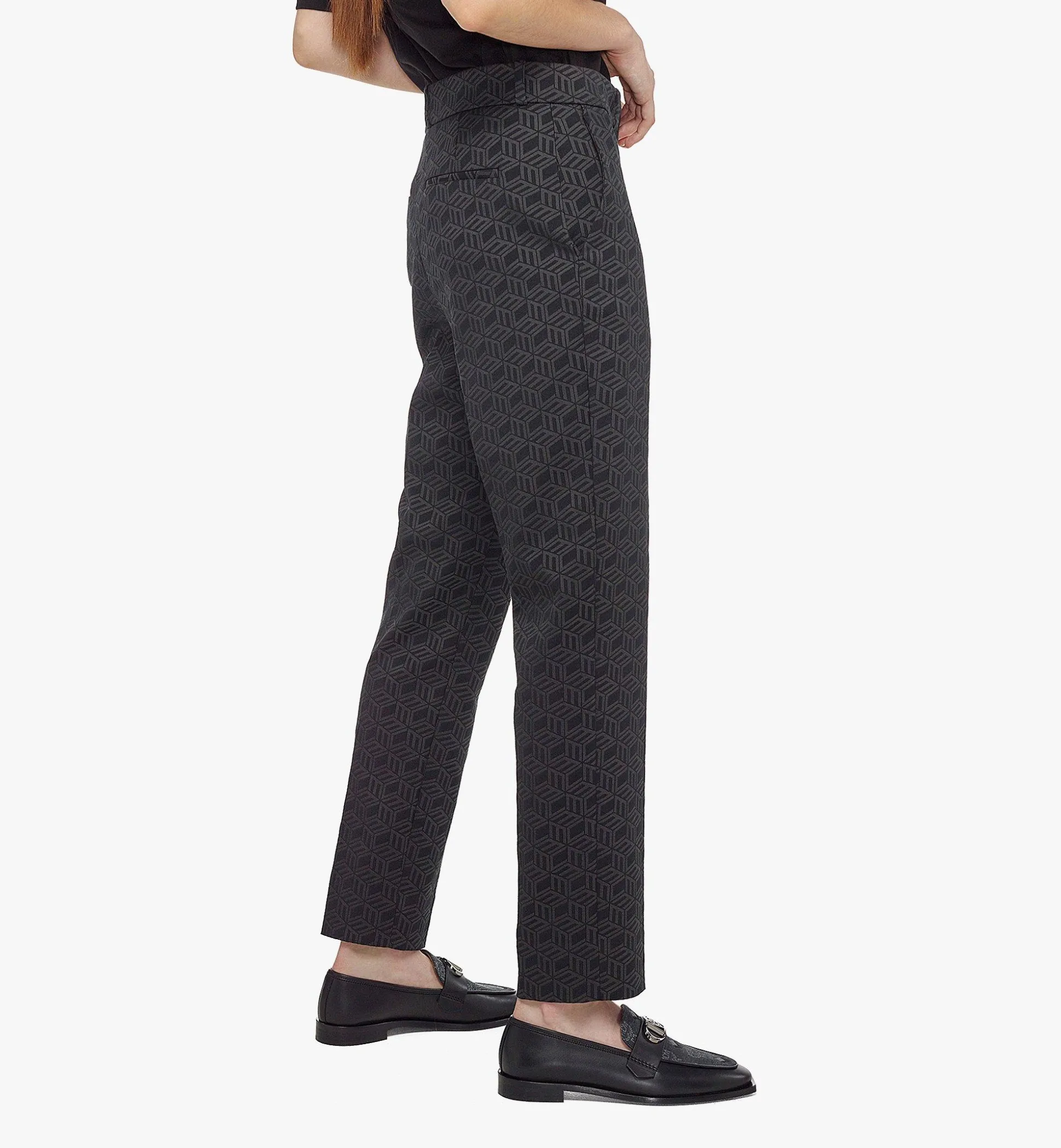 Jacquard-Hose Mcmotor Mit Cubic-Monogramm Fur Damen