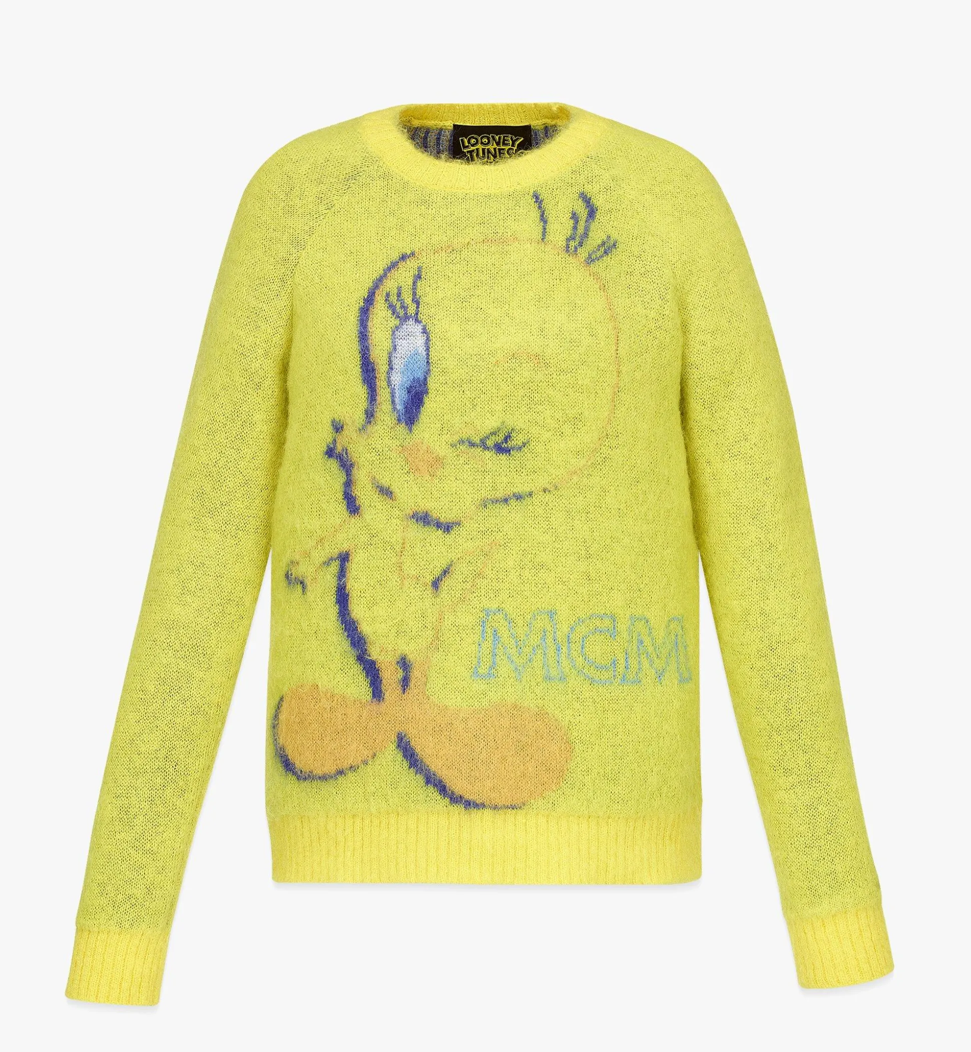 Jacquard-Pullover Looney Tunes X Mcm Aus Mohair Fur Damen