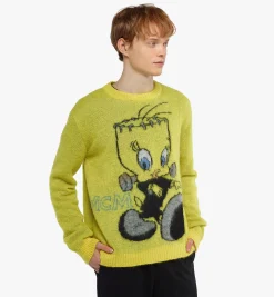 Jacquard-Pullover Looney Tunes X Mcm Aus Mohair Fur Herren