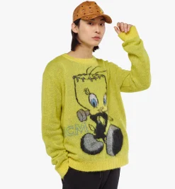 Jacquard-Pullover Looney Tunes X Mcm Aus Mohair Fur Herren