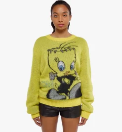 Jacquard-Pullover Looney Tunes X Mcm Aus Mohair Fur Herren