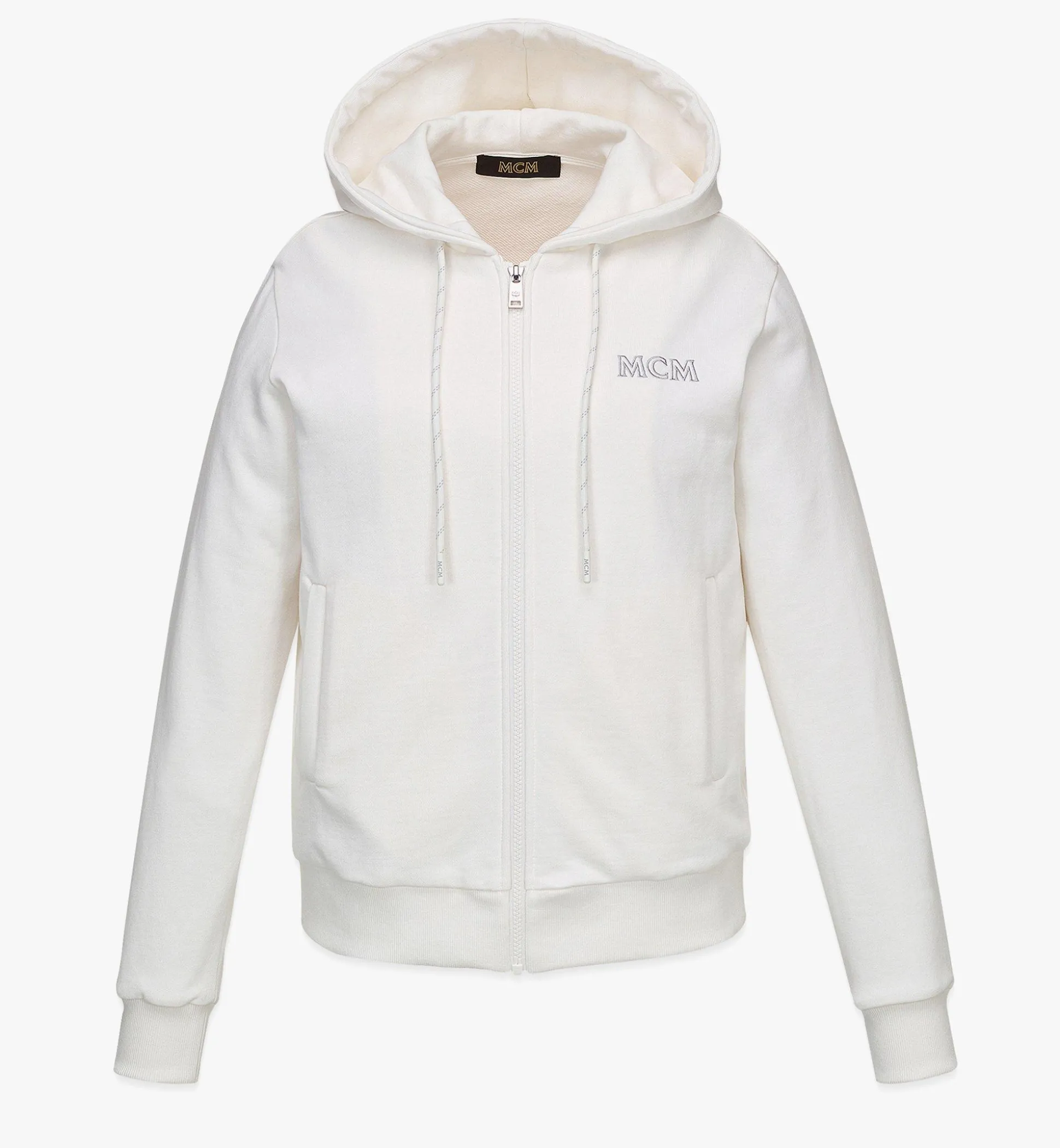 Kapuzenpulli Mcm Essentials Aus Bio-Baumwolle Mit Reissverschluss Und Logo Fur Damen