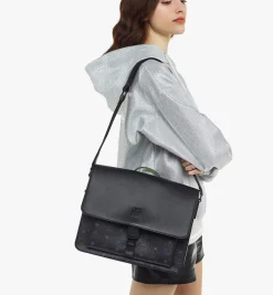 Klassik Messenger-Tasche In Visetos Leder-Mix