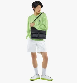Klassik Messenger-Tasche In Visetos Leder-Mix