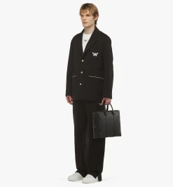 Klassik Tragetasche Aus Leder Mit Monogramm