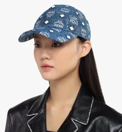 Klassische Kappe In Vintage Denim Jacquard