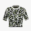 Kurzes Oberteil Aus Jacquard-Strick Mit Leopardenmuster