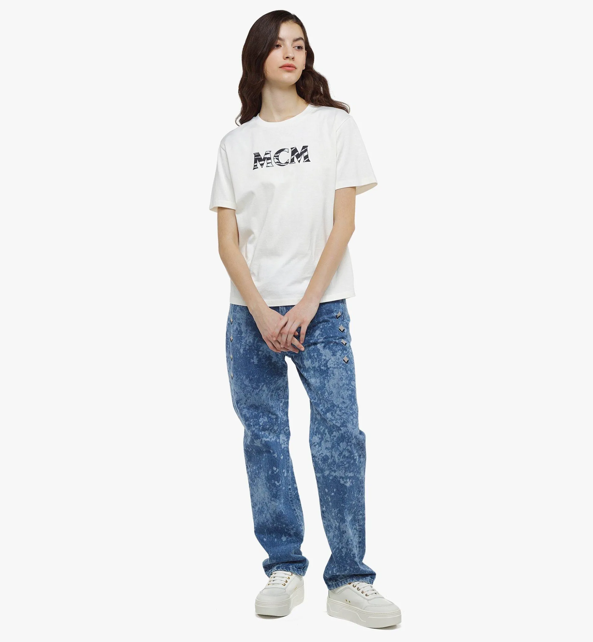 Logo-T-Shirt Meta Safari Fur Damen