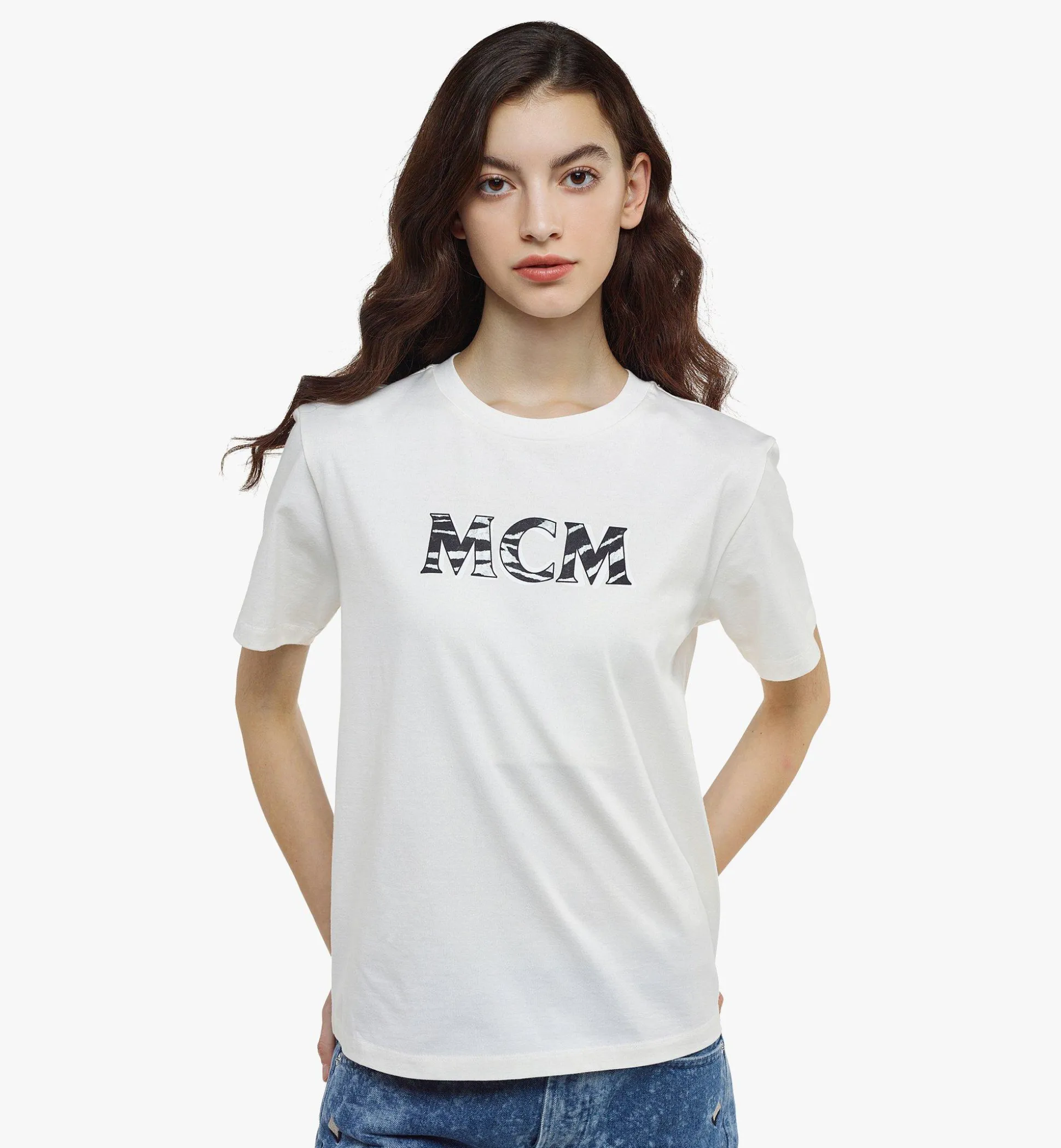 Logo-T-Shirt Meta Safari Fur Damen