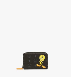 Looney Tunes X Mcm Portemonnaie Mit Rundum-Reissverschluss In Visetos